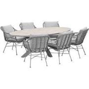 Garden Impressions Lucas tuinset 7-delig valley sand - Tulli tuintafel...