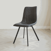 Eetkamerstoel Jimmy PU-kunstleer antraciet