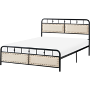 BREUILLET - Tweepersoonsbed - Zwart - 140 x 200 cm - IJzer