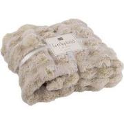 J-Line - Plaid Wave Polyester Ivoor - 180x130x2cm