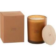 J-Line - Geurkaars Accords Essentiels Ambre Intime-52h - 10.5x10.5x14c...