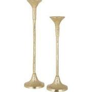 J-Line - Set Van Twee Kandelaars Marie Aluminium Mat Goud - 11.5x11.5x...