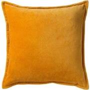 CAITH - Kussenhoes 50x50 cm - 100% katoen velvet - Golden Glow - geel