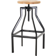 Hoge draaibare kruk zwart - in hoogte verstelbaar