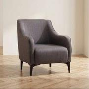 Modern landelijke fauteuil donkergrijs stof Belissimo