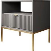 Meubella - Nachtkastje Navil 2 - Grijs - 54 cm