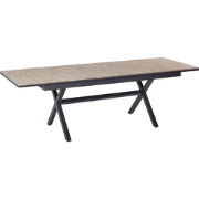 FANES - Tafel uitschuifbaar - Grafietgrijs - 184/244 x 90 - Aluminium