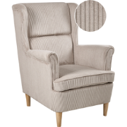 ABSON - Fauteuil - Beige - Corduroy