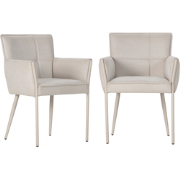 Set of 2 fabric armchairs with metal legs H85 cm - ELINA