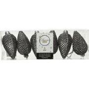 Dennenappels 6 st. - Warm Grijs