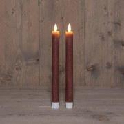 B.O. 2Pcs 3D Wick Antique Pink Taper Candle 23 cm Rustic Wax