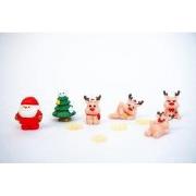 URBANJNGL - Reindeer Rush - Decoratieve miniatuur kerstfiguren - 10 st...