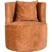 LABEL51 Fauteuil Evy - Oker - Velours - 65 cm
