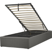 DINAN - Kinderbed - Donkergrijs - 90 x 200 cm - Polyester