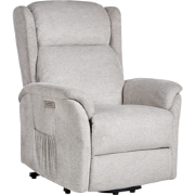 ELEGY - Verstelbare fauteuil - Lichtgrijs - Polyester