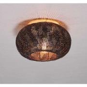 Plafondlamp Alfie metaal zwart bruin
