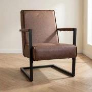 Industriële fauteuil taupe eco-leer Tiger