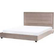 ROUEN - Waterbed - Taupe - 180 x 200 cm - Fluweel