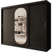 Meubella - Kledingkast Bodhi - Zwart - 250 cm - Met spiegel