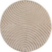 Japandi ART - Rond Scandinavisch Vloerkleed - Laagpolig Effen - Beige-...