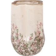 Clayre & Eef Vaas Ø 16x24 cm Beige Keramiek