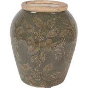 Clayre & Eef Vaas Ø 13x15 cm Groen Keramiek