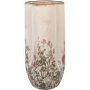 Clayre & Eef Vaas Ø 15x30 cm Beige Keramiek