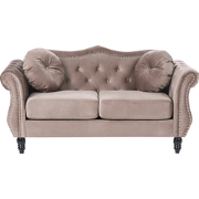 SKIEN - Tweezitsbank - Taupe - Fluweel