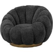 PTMD Daisy Fauteuil Anthracite Euphoria 21 Gold Base
