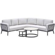 Montea lounge hoekset -5-dlg - carbon black - valley sand