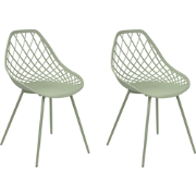 CANTON II - Eetkamerstoel - Groen - Synthetisch materiaal