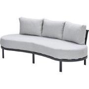 Tirolo  gebogen lounge tuinsofa  rope  carbon black