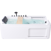 CAMALU - Hoek bubbelbad - Wit - 1800 x 860 mm - Acryl