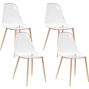 TAKILMA - Set van 4 stoelen - Transparant - Synthetisch materiaal