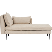 YERRES - Chaise longue - Beige - Linkszijdig - Polyester