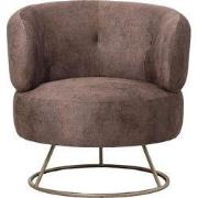 PTMD - Fauteuil Carice - Bruin - 78x78x79cm