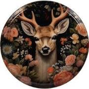 Clayre & Eef Onderzetters voor Glazen Ø 11x1 cm Zwart Metaal