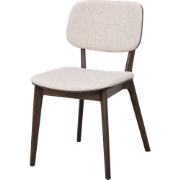 Barrett houten eetkamerstoel bruin - met beige zitting