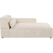 HELLNAR - Chaise longue - Lichtbeige - Linkszijdig - Fluweel