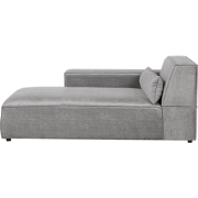 HELLNAR - Chaise longue - Grijs - Rechtszijdig - Polyester
