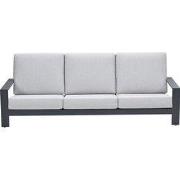 Lincoln aluminium loungebank - carbon black - valley sand