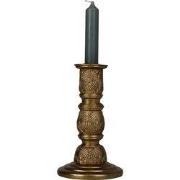 Gouden Kandelaar-10x18cm-Incl. 5 witte kaarsen-Polyresin-Housevitamin