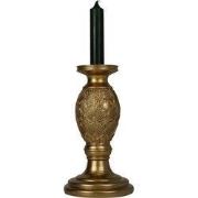 Gouden Kandelaar-10x18cm-Incl. 5 witte kaarsen-Polyresin-Housevitamin