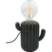 Cactus Lamp-15x16cm-Incl. gloeilamp-Keramiek-Donker Groen-Housevitamin