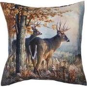 Clayre & Eef Kussenhoes 45x45 cm Bruin Polyester Rendieren