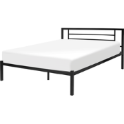 CUSSET  - Tweepersoonsbed - Zwart - 140 x 200 cm - Metaal