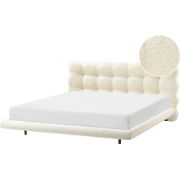 SOULISSE - Tweepersoonsbed - Off-white - 180 x 200 cm - Bouclé