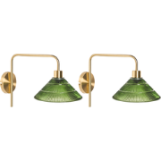 SUMPUL - Set van 2 wandlampen - Goud/Groen - IJzer