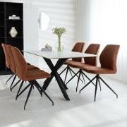 Eettafel Edin Sintered Stone Marmerlook Wit