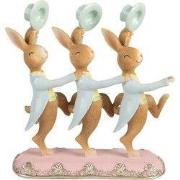 Clayre & Eef Decoratie Beeld Konijn 23x8x25 cm Bruin Kunststof